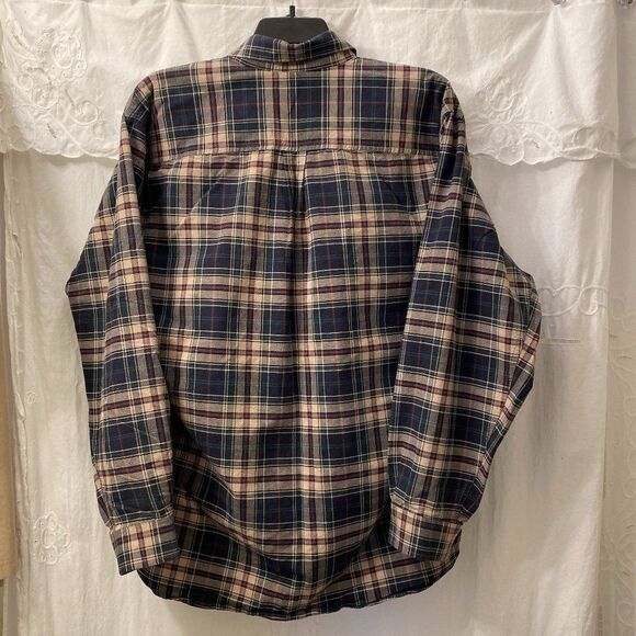 Cinch Cotton Long Sleeve Button Down Collard Checked Mens Shirt Size XL - Picture 4 of 6